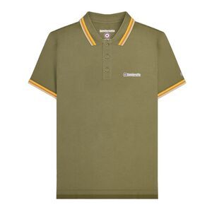 Lambretta Mens SS25 Triple Tipped Polo Shirt / Khaki Green